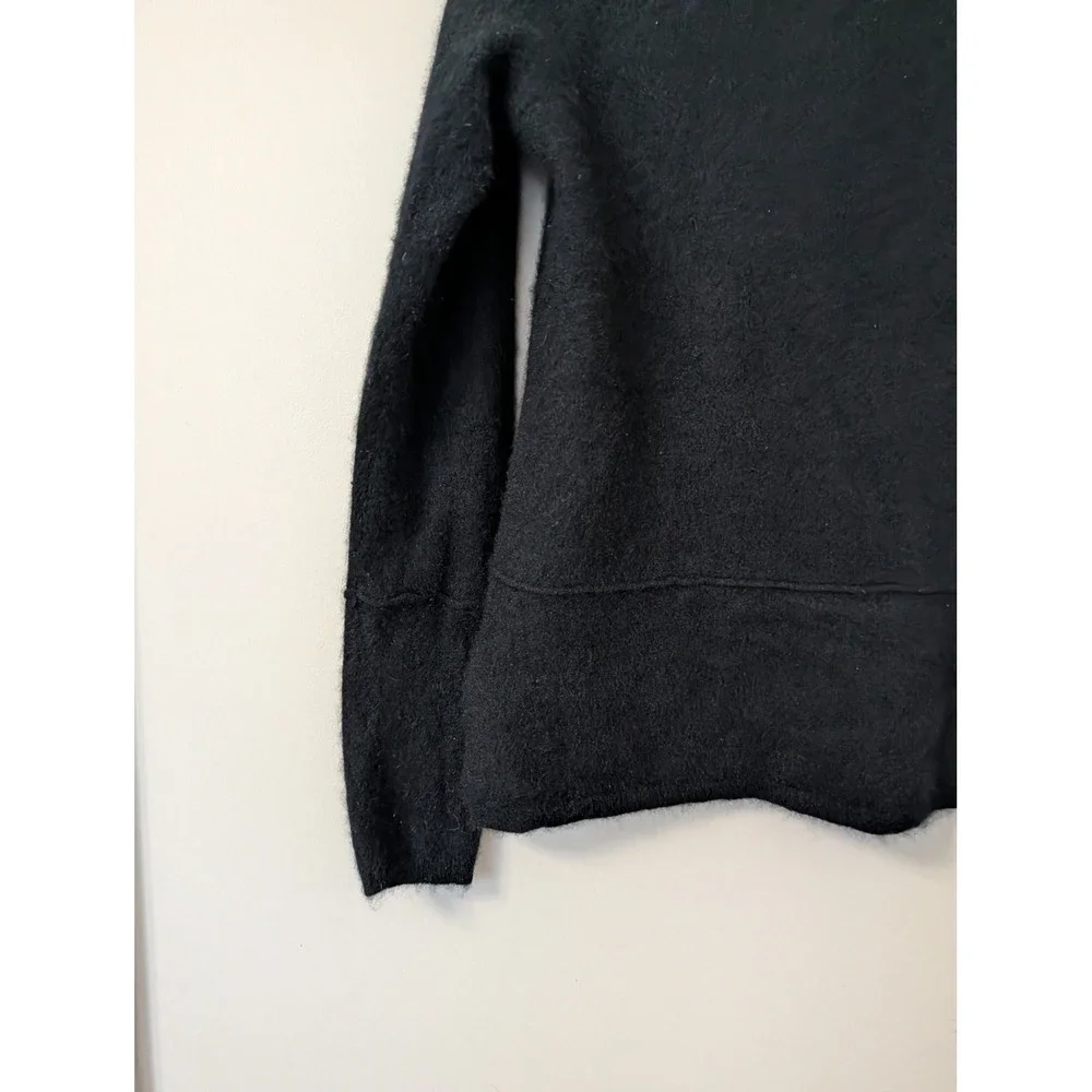 Vince Black 100%‎ Cashmere V-Neck Raglan Sweater Side Slit XS